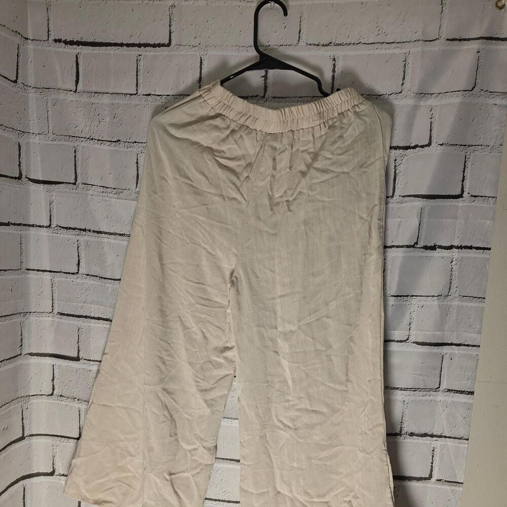 Miley-molly Women's Cream and White Trousers